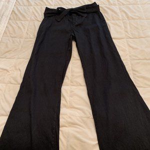 Tie Front Black Pants by Banana Republic